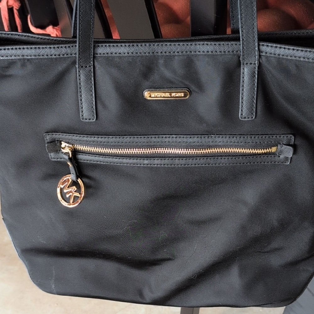 Michael Kors Black Vinyl Tote Bag
